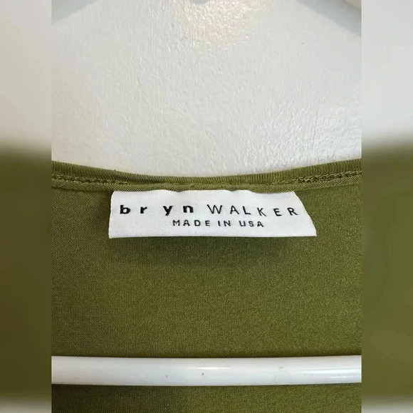 Bryn Walker Green Long Sleeve Micro Modal Blouse - Picture 2 of 5